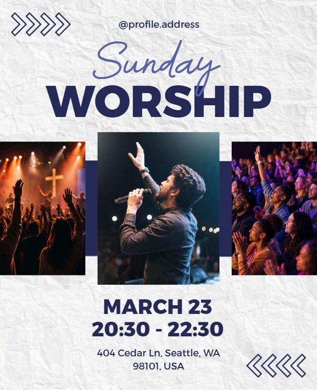 Sunday Worship Event Poster Template