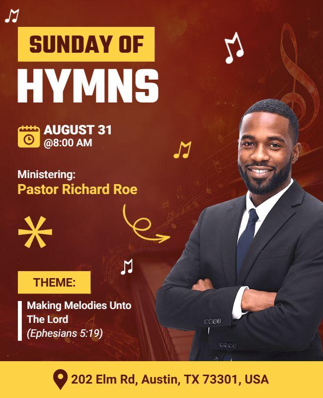 Sunday Worship Hymn Gathering Flyer Template
