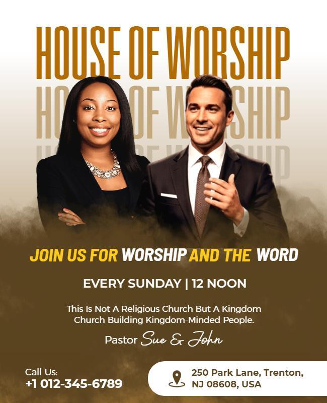 Sunday Worship Service Flyer Template
