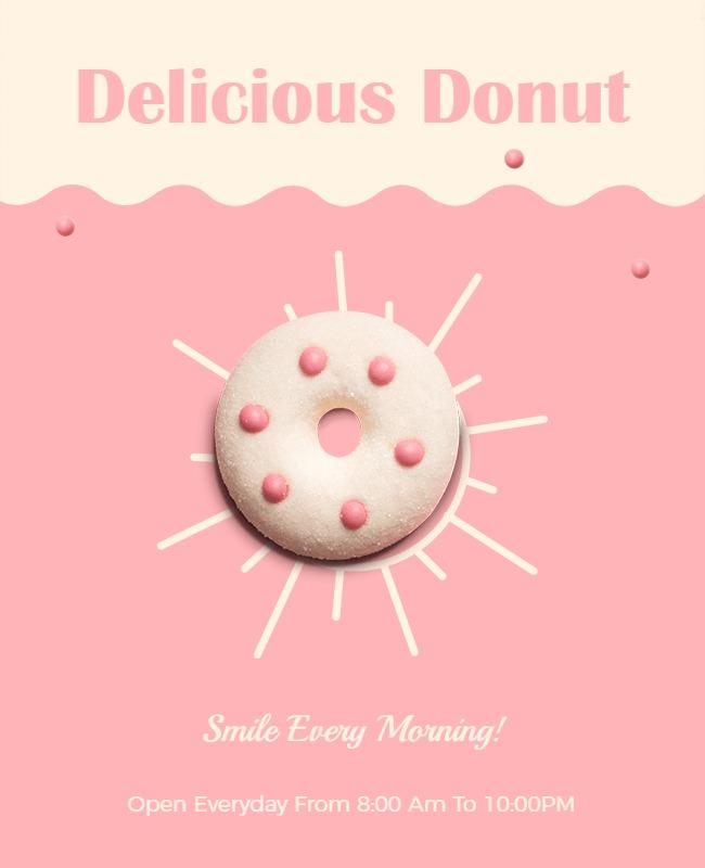 Sundown Minimalist Delicious Donut Flyer Template