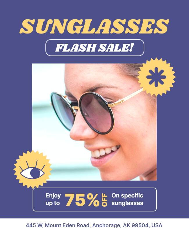 Sunglasses Flash Sale Discount Flyer Template