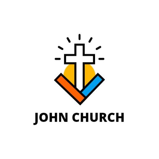 Sunlit Cross Design Reflecting Community Spirit Logo Template