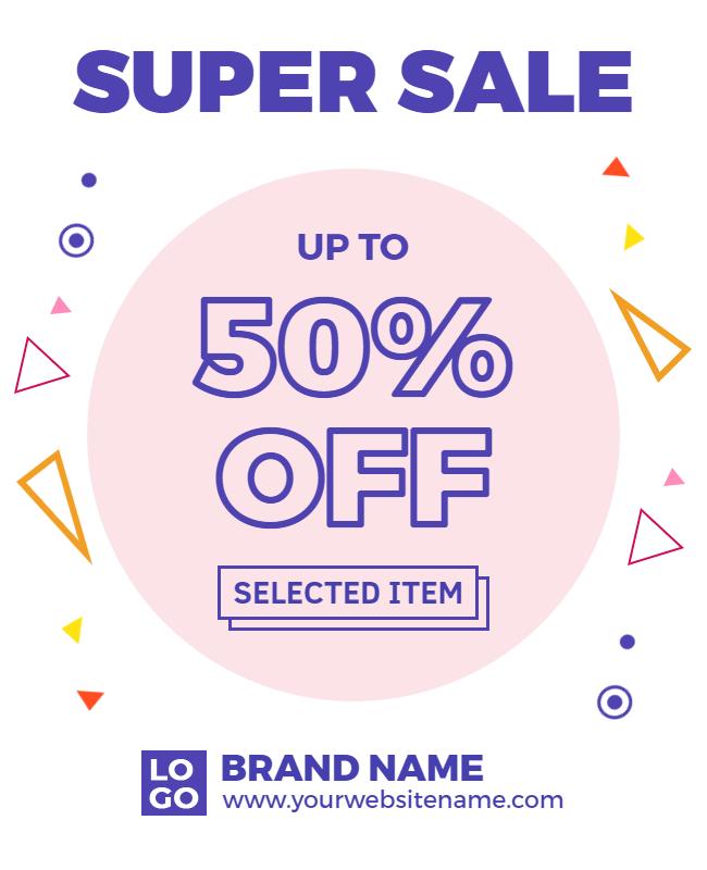 Super Sale Discount Event Flyer Template