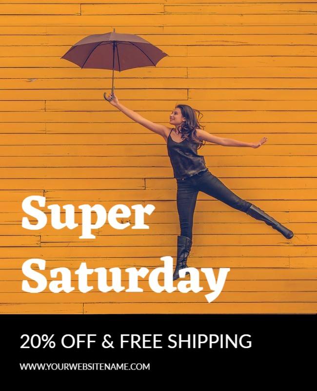 Super Saturday Sale Promotion Flyer Template