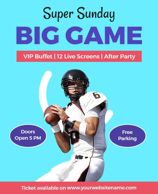 Super Sunday Big Game Event Flyer Template