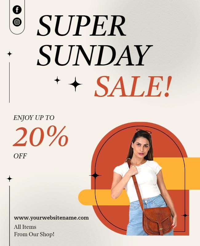 Super Sunday Fashion Sale Flyer Template