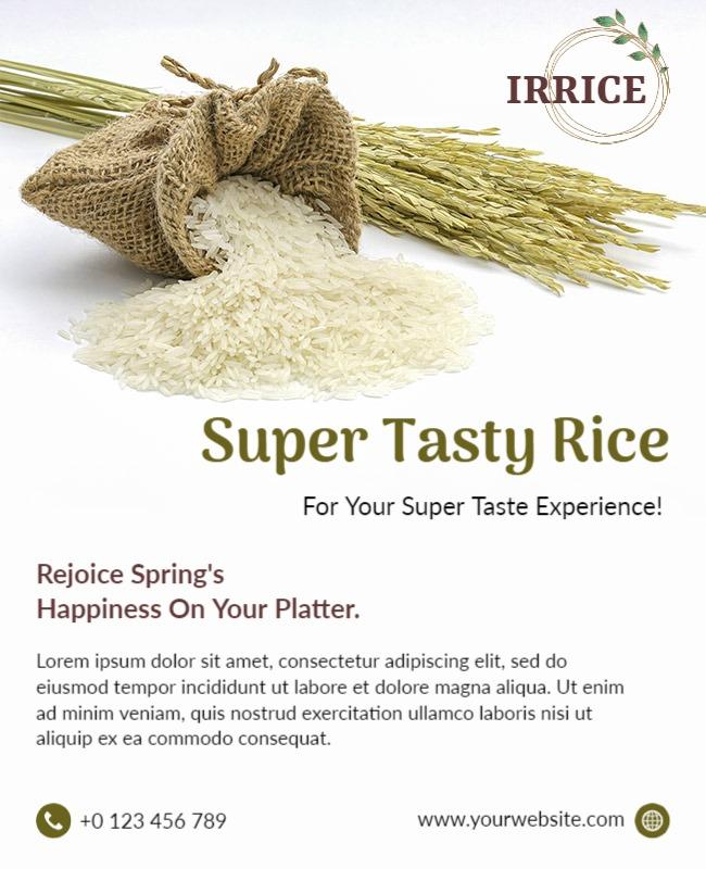 Super Tasty Rice Promotion Flyer Template