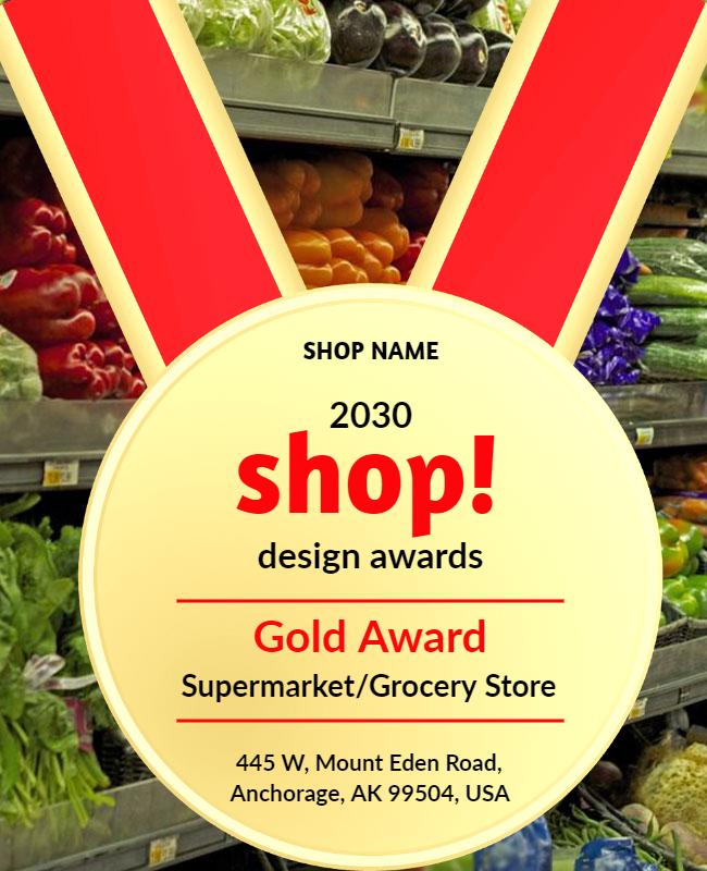 Supermarket Award Ceremony Flyer Template