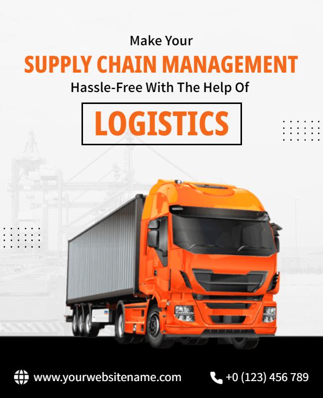 Supply Chain Logistics Management Flyer Template