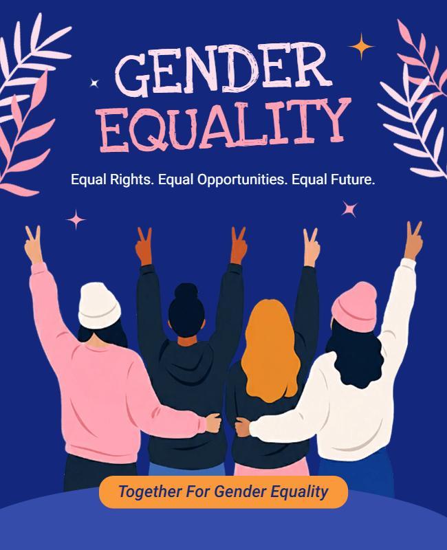 Supporting Gender Equality Initiatives Poster Template