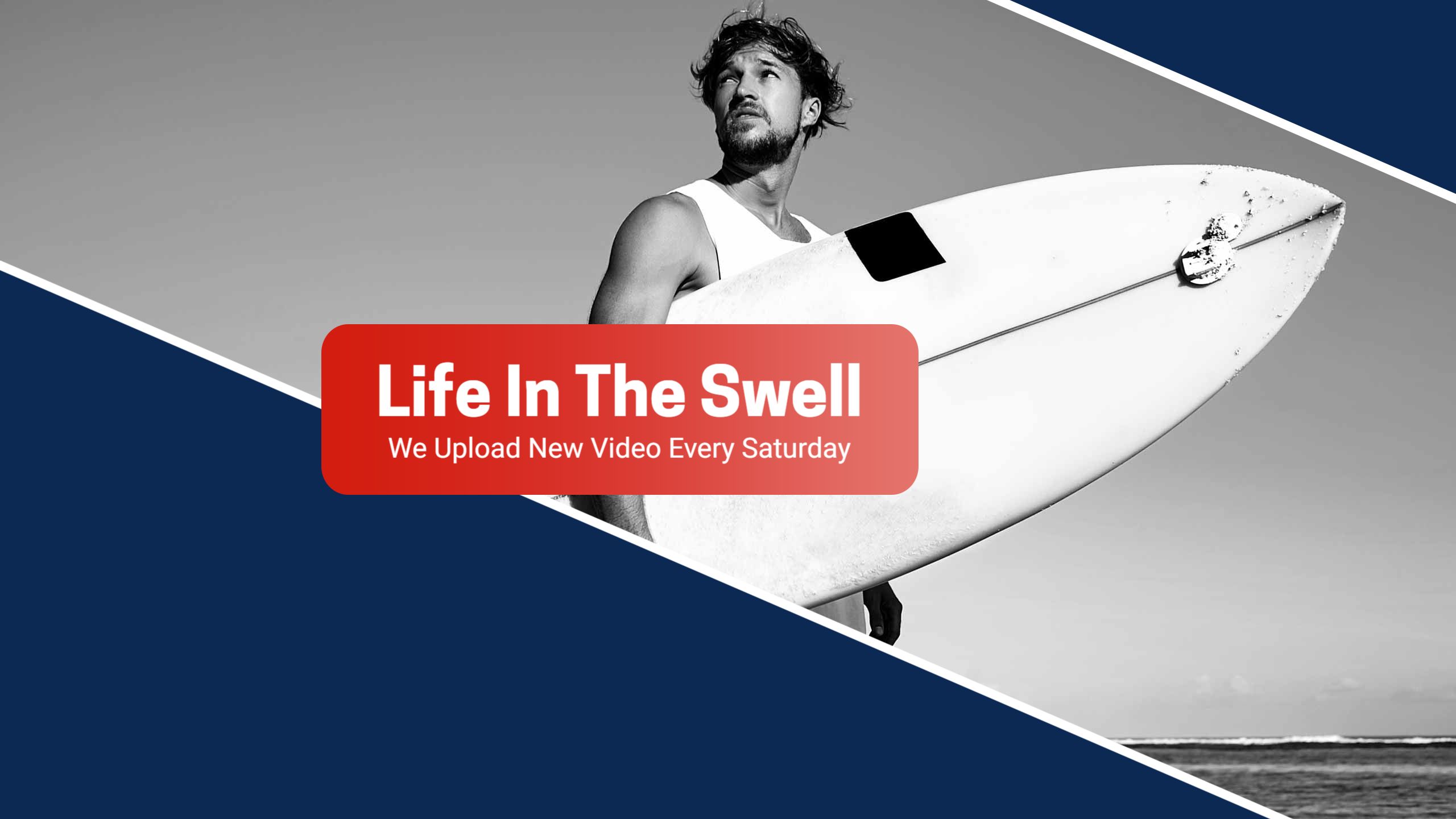 Surfing Adventure with Bold Colors and Action YouTube Banner Template