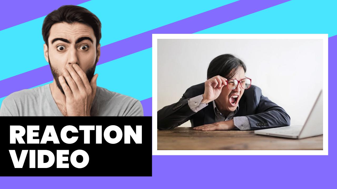 Surprised Expression Reaction Video Trending YouTube Thumbnail Template