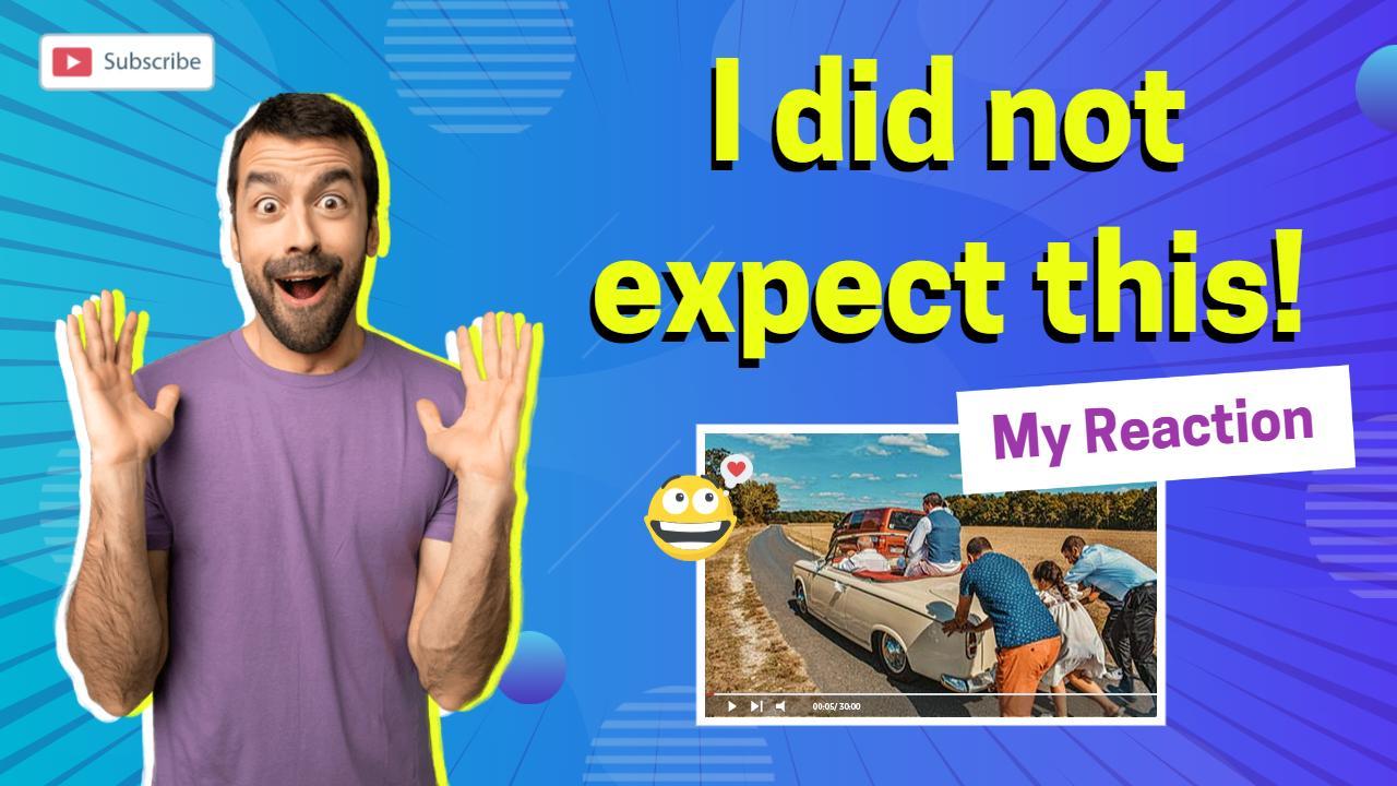 Surprised Reaction Trendy Events YouTube Thumbnail Template