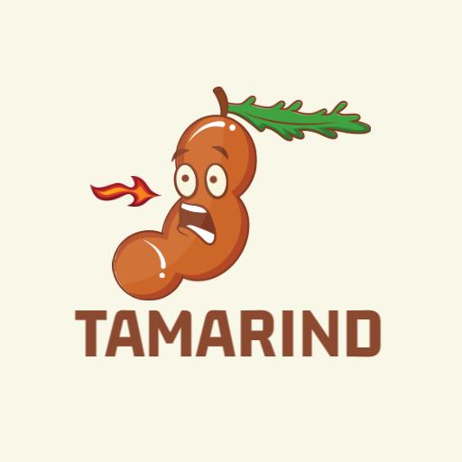 Surprised Tamarind Character Featuring Fun Food Elements Logo Template