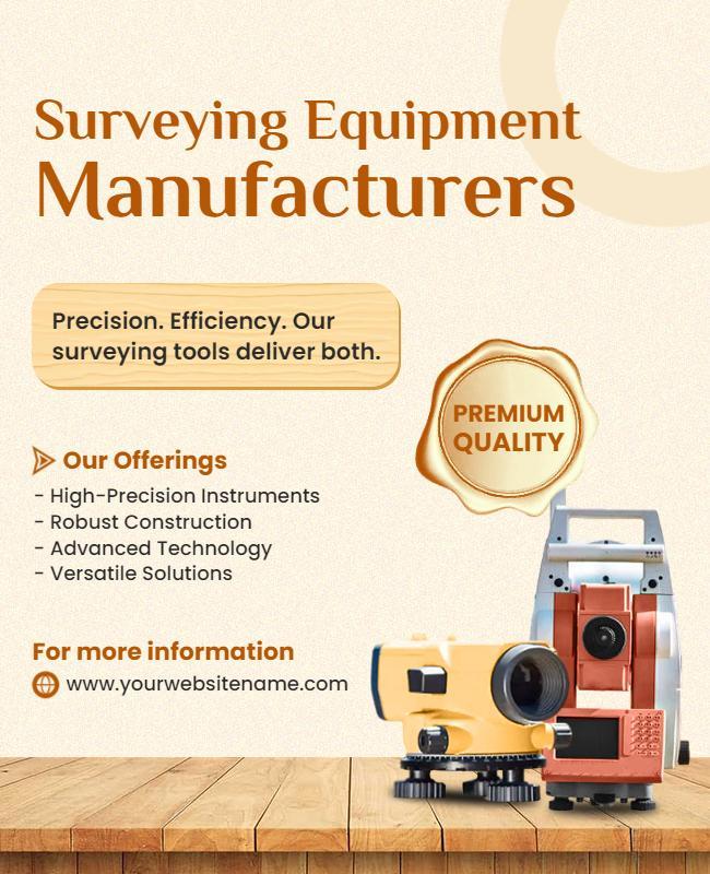 Surveying Equipment Manufacturing Promotional Flyer Template