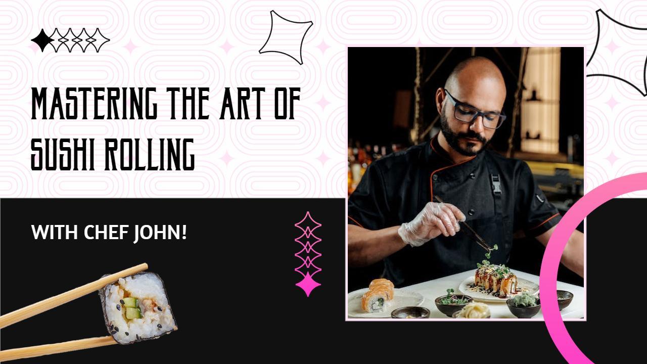 Sushi Rolling Techniques Masterclass YouTube Thumbnail Template