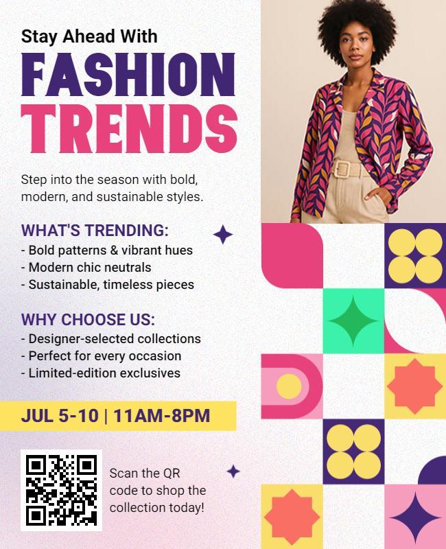 Sustainable Fashion Trends Promotion Flyer Template