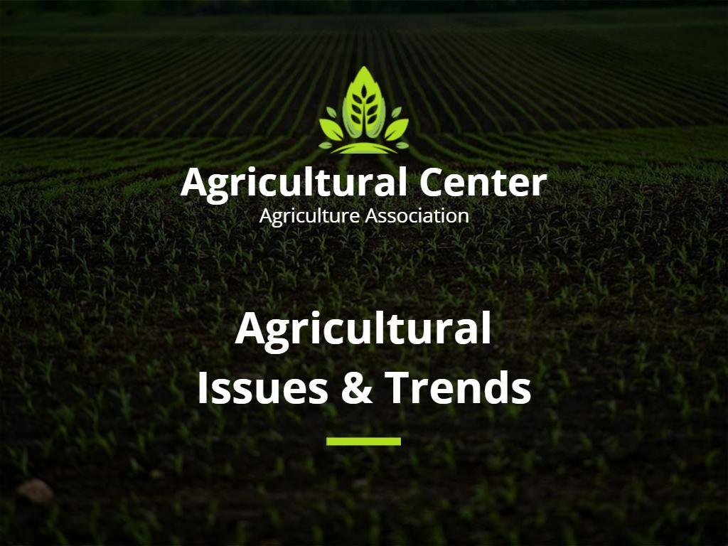 Sustainable Green Agricultural Trends and Issues Presentation Template