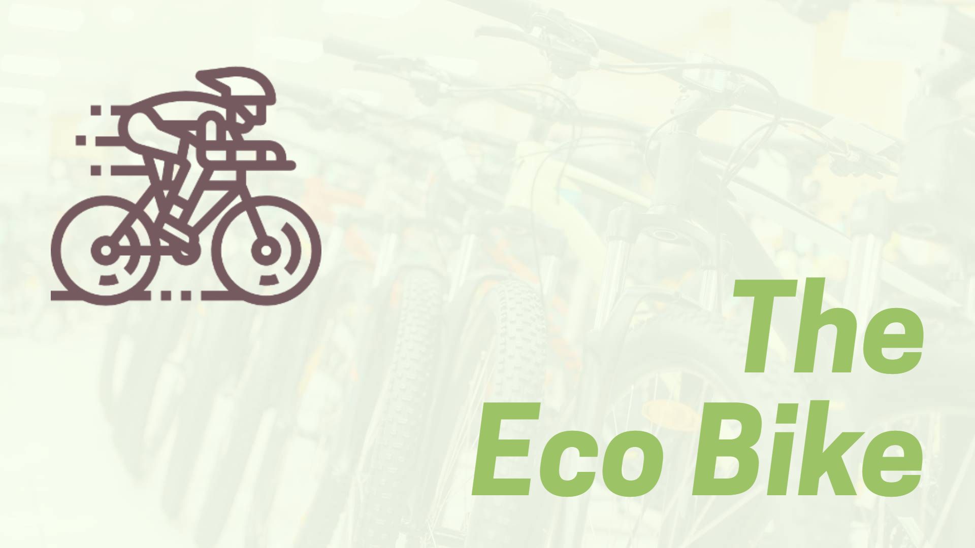 Sustainable Green Eco Bike Product Overview Presentation Template