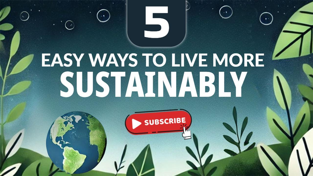 Sustainable Living Tips Earth Day Trending YouTube Thumbnail Template