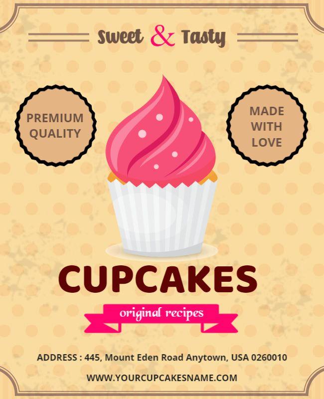 Sweet and Tasty Cupcake Advertising Flyer Template