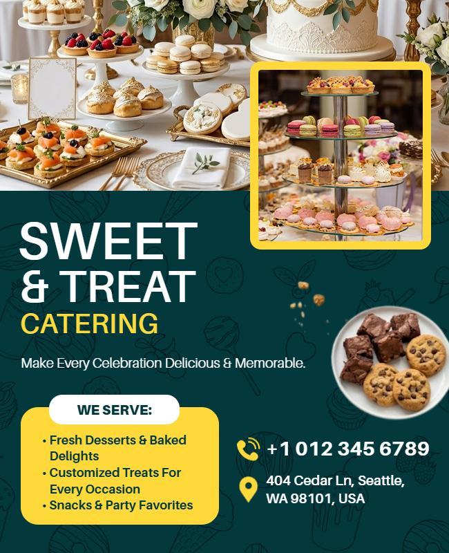 Sweet and Treat Catering Poster Template