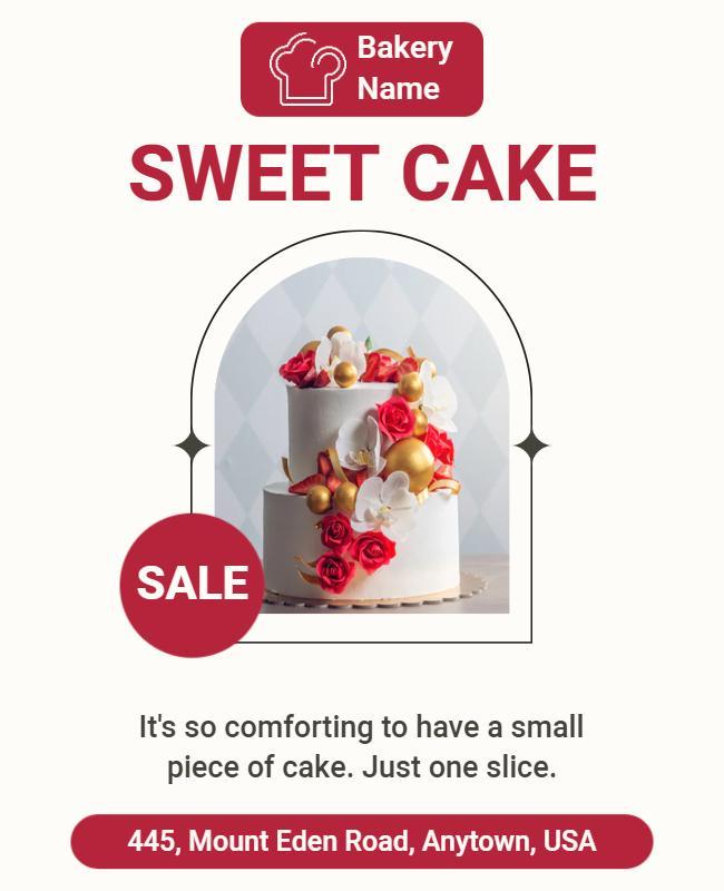 Sweet Cake Sale Bakery Flyer Template