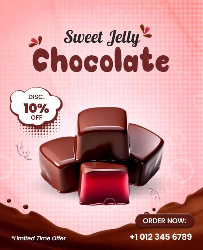 Sweet Jelly Chocolate Promotion Flyer Template