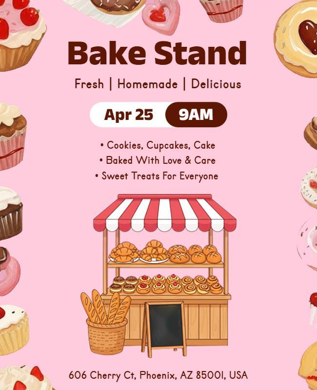Sweet Treats Bake Stand Flyer Template
