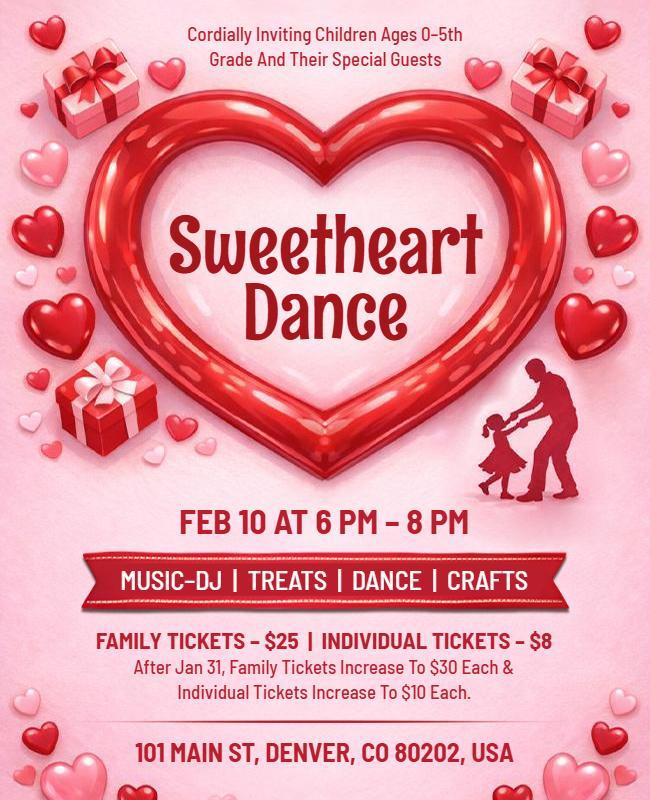 Sweetheart Dance Event Flyer Template