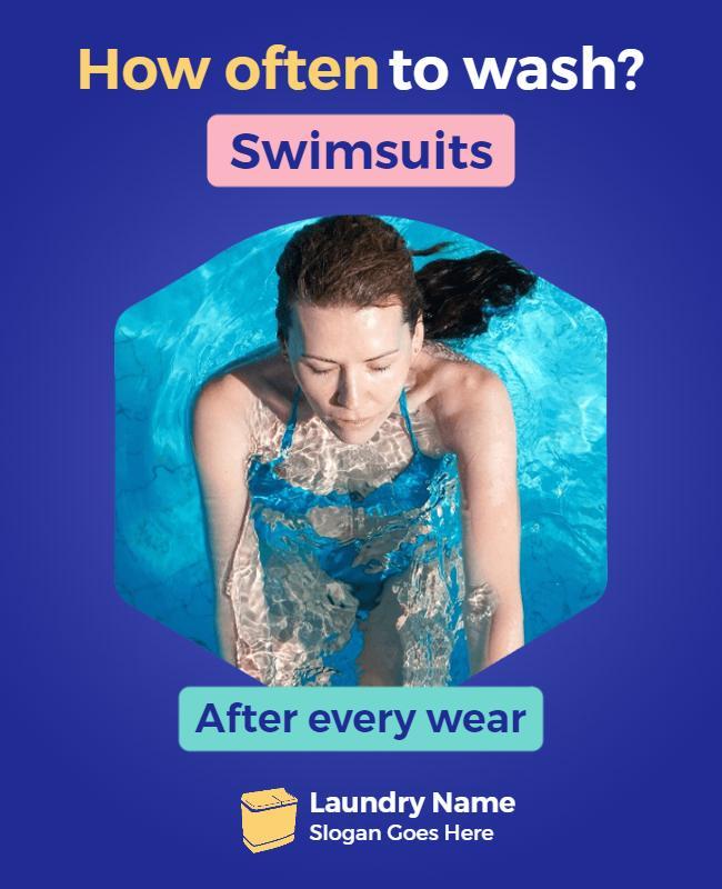 Swimsuit Care Reminder Flyer Template