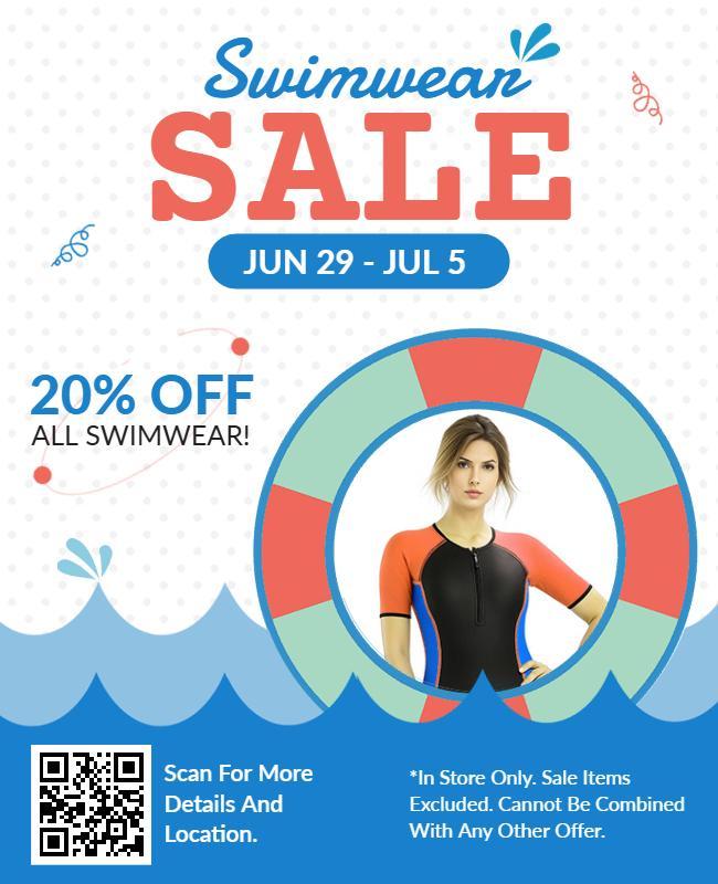 Swimwear Sale with Discount Offers Flyer Template