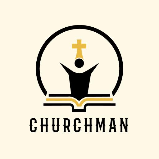 Symbolic Black and Gold Representation of Community Churchman Logo Template