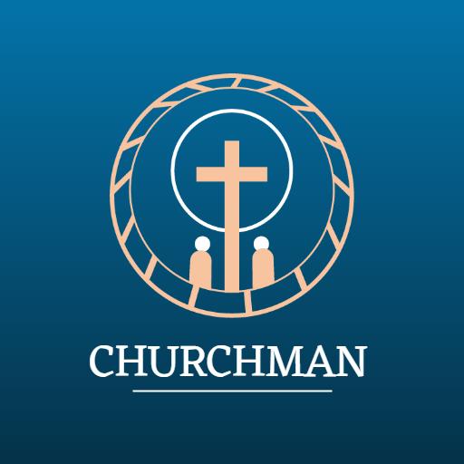 Symbolic Cross and Community Focus in Churchman Logo Template