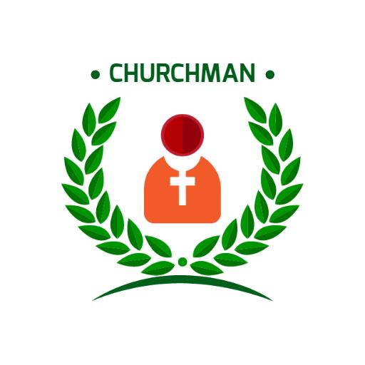 Symbolic Green Laurel Surrounding Faithful Churchman Logo Template