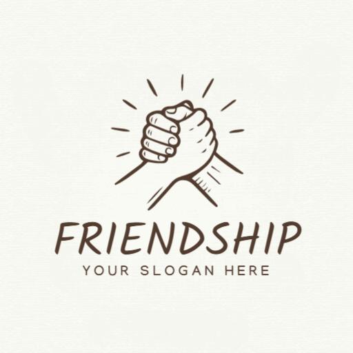 Symbolizing Unity and Support with Friendship Logo Template