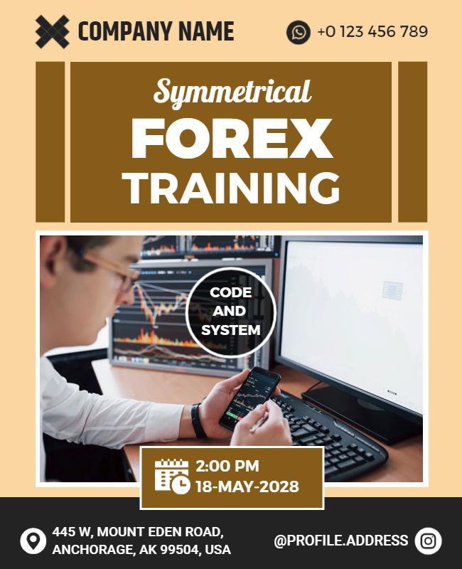 Symmetrical Forex Training Event Flyer Template