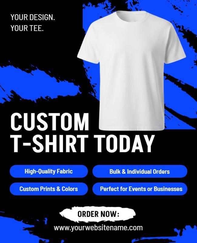 T-Shirt Orders for Events and Businesses Flyer Template