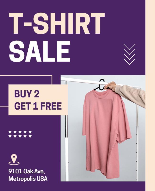 T Shirt Sale Promotional Event Flyer Template