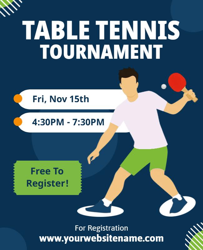 Table Tennis Tournament Flyer Template