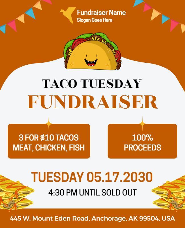 Taco Tuesday Fundraiser Event Flyer Template