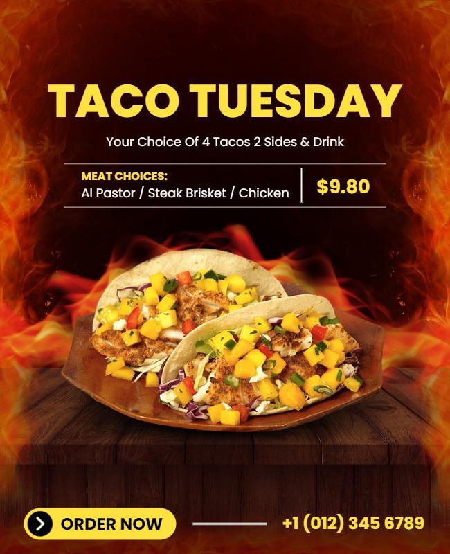 Taco Tuesday Special Promotion Flyer Template