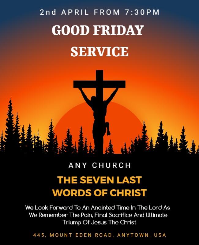 Tahiti Gold Good Friday Flyer Template