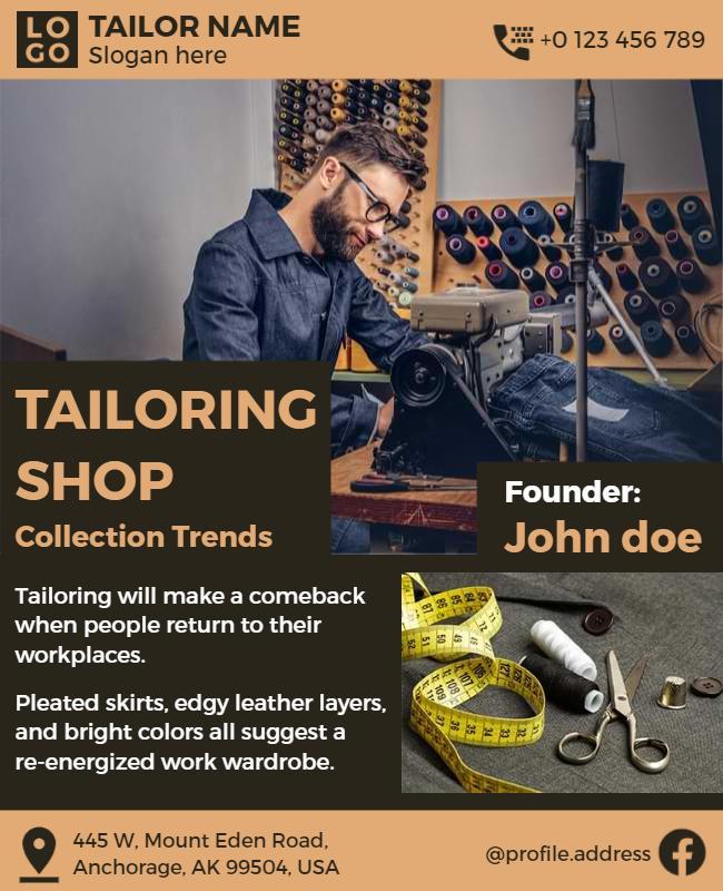 Tailoring Shop Collection Trends Flyer Template