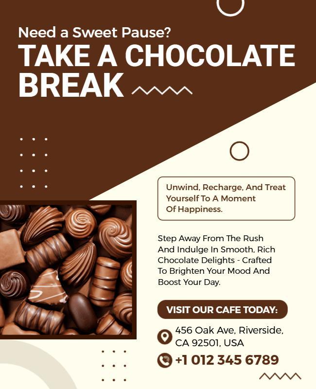 Take a Chocolate Break Cafe Flyer Template