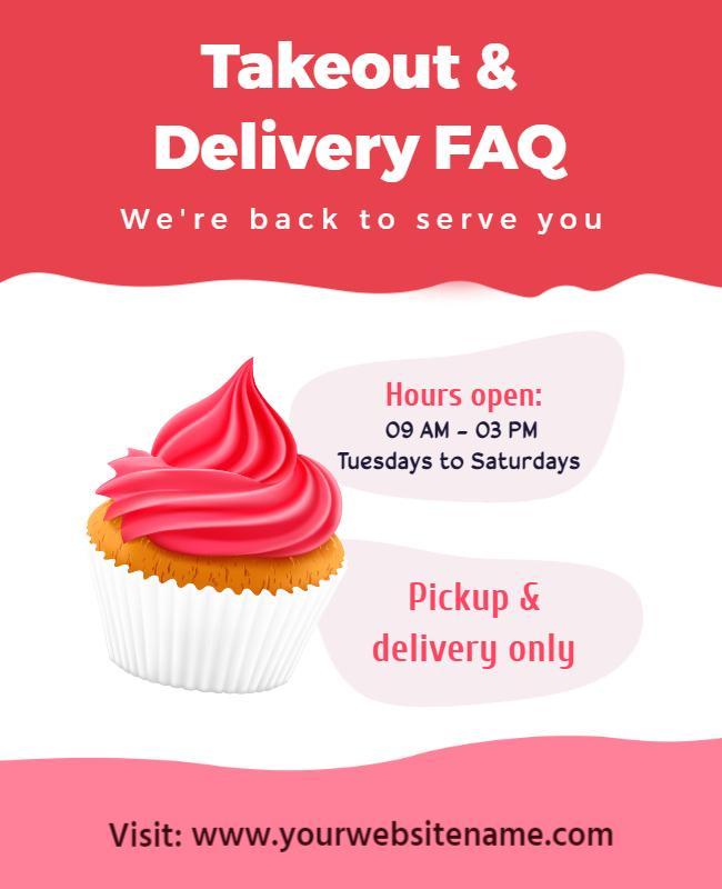 Takeout and Delivery Faq Flyer Template