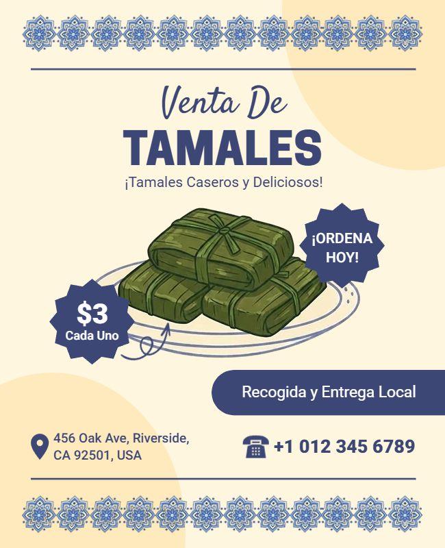 Tamales Sale Local Delivery Flyer Template