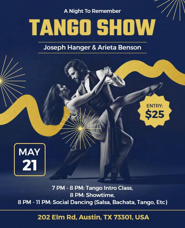 Tango Show Night Flyer Template