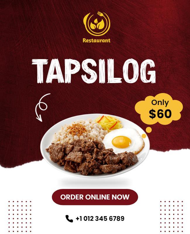 Tapsilog Special Offer Restaurant Flyer Template