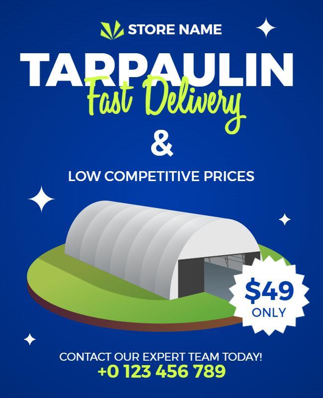 Tarpaulin Fast Delivery Promotion Flyer Template